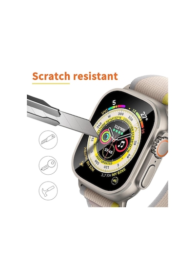 Apple Uyumlu  Watch Ultra 49mm Ekran Koruyucu Flexible Esnek Cam 2 Adet