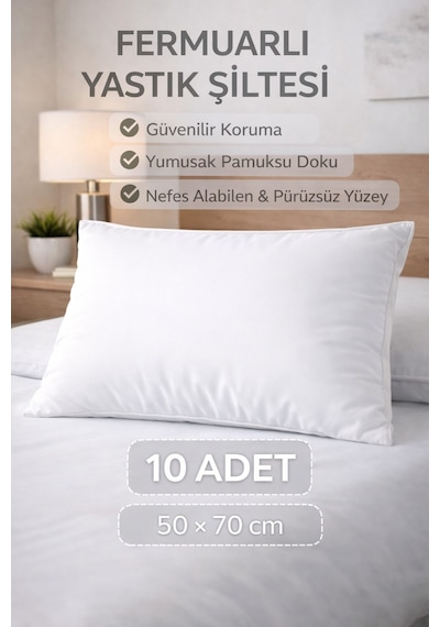 İç Yastık Kılıfı Fermuarlı 10 Adet Astar 50x70 Cm Yastık Şiltesi Çok Renkli