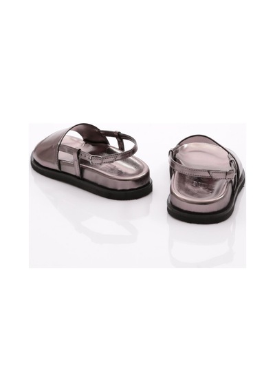 Dgn 3015 Kadin Kalin Bantli Sandalet 3015-2261-R8007 Platin Dgn 3015 Kadin Kalin Bantli Sandalet 3015-2261-R8007 Platin