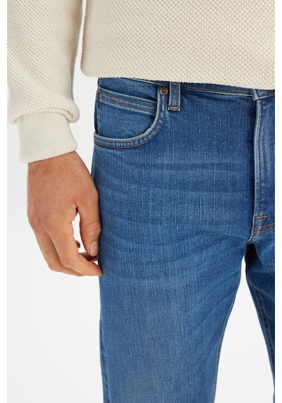 Lee Pamuklu Straight Fit Cepli Esnek Jean Denim Kot Pantolon Mavi