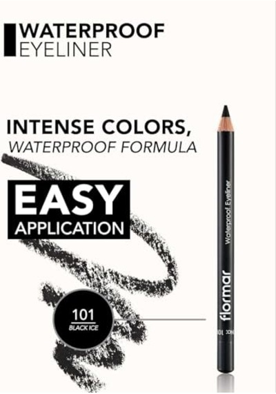 Mat Bitişli Suya Dayanıklı Göz Kalemi Siyah - Waterproof Eyeliner - 101 Black Ice - 8690604109012 Genel