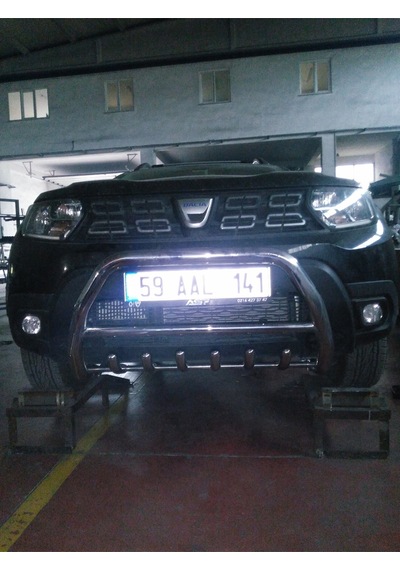 Dacia Duster 2017-2023 Yüksek Ön Koruma 4x2 - Ara Borulu- Emperor A