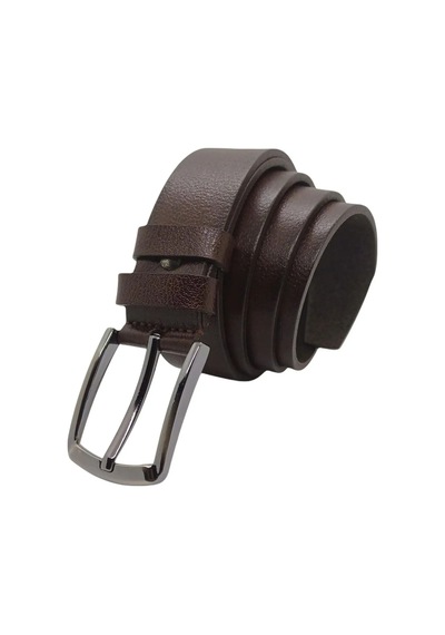 Bawcompany Erkek Kemer Hakiki Deri Kumaş Ve Kanvas Pantolonlar Için Uygun 3.2cm Kahverengi