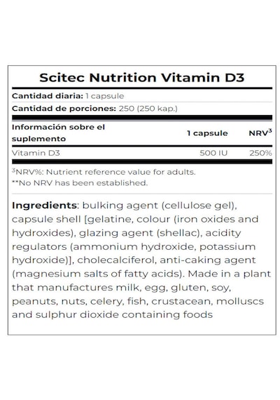 Scitec Vitamin D3 250 Kapsül
