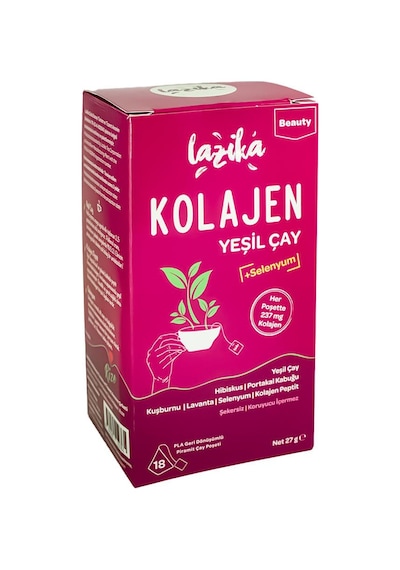 Lazika Kolajen Piramit Poşet Yeşil Çay 3 X 18 Poşet