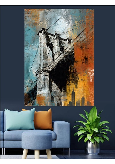 Ahşap Tablo Soyut Sanat Köprü