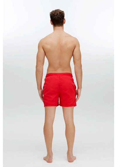 U.S. Polo Assn. Erkek Kırmızı Orta Boy Deniz Şortu-4321 Narçiçeği