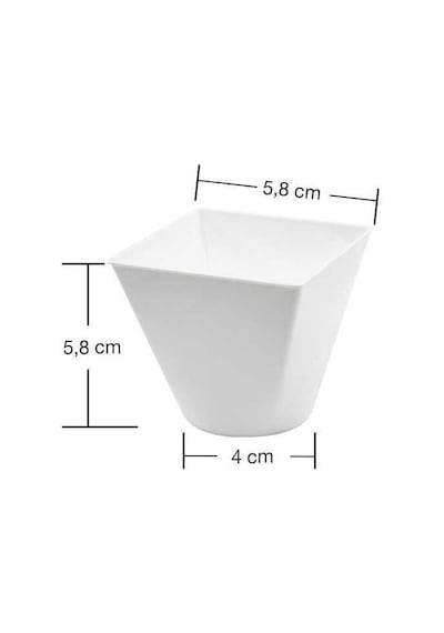 Plastik Mini Kap Beyaz 120Cc - 25 Adet