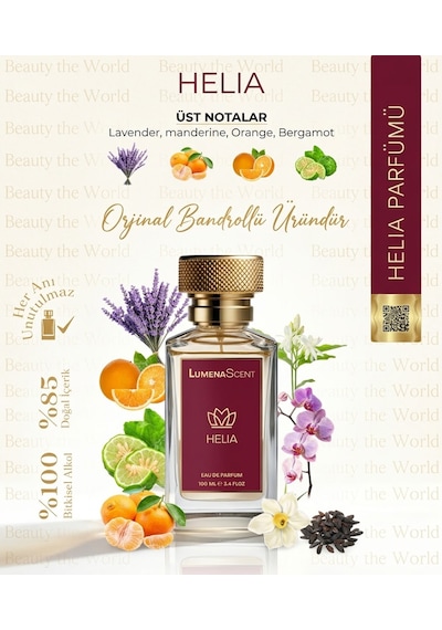 Lumenascent Helia 100 Ml Özel Seri Parfüm - Beauty The World - %85 Doğal İçerik Çiçeksi