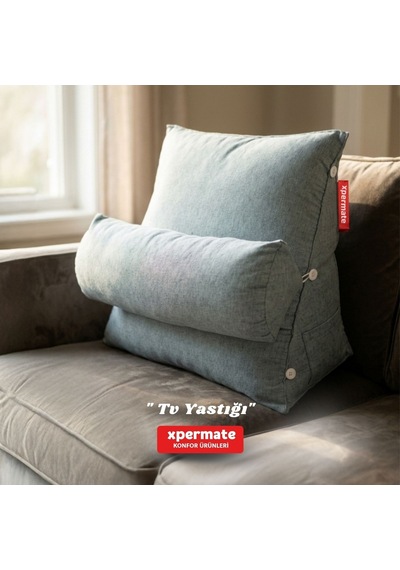 Xpermate Sırt, Bel, Boyun Destekli TV Okuma Yastığı Ameliyat Sonrası Gri