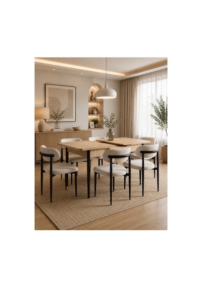 Aston 4 Kişilik Mutfak Masası Ve Yemek Masası Takımı Beyaz