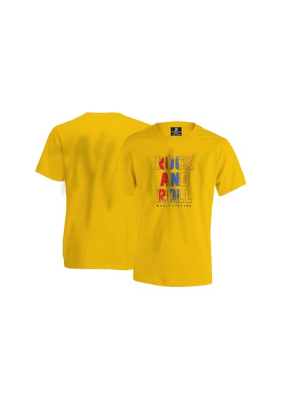 Rock And Roll Unisex T-shirt - Sari Sarı