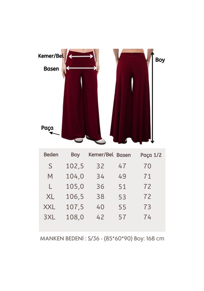 Penyebizden Pantolon Etek-bordo