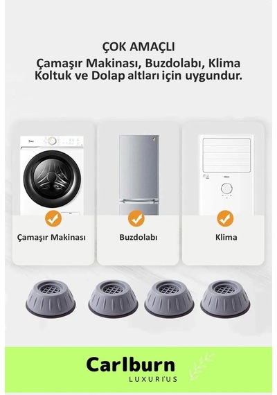 Özel Üretim Gürültü Engelleyici Titreşim Önleyici Kauçuk Çamaşır Bulaşık Makinesi 16 Adet Ayak Pedi