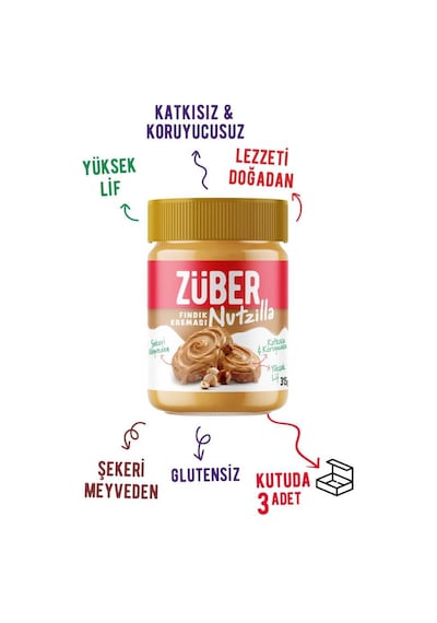 Züber Nutzilla Fındık Kreması 315g X 3 Adet Yeni