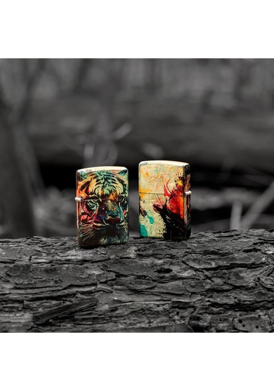 Zippo 48458 Colorful Tiger Design Çakmak