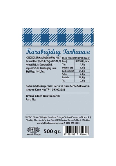 Karabuğday Tarhanası 500 G