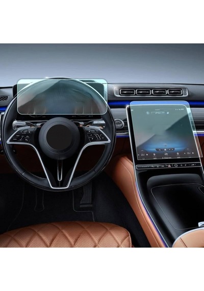 Mercedes S Serisi Navigasyon, Dijital Gösterge Ve İki Arka Kafalık 9H Nano Ekran Koruyucu