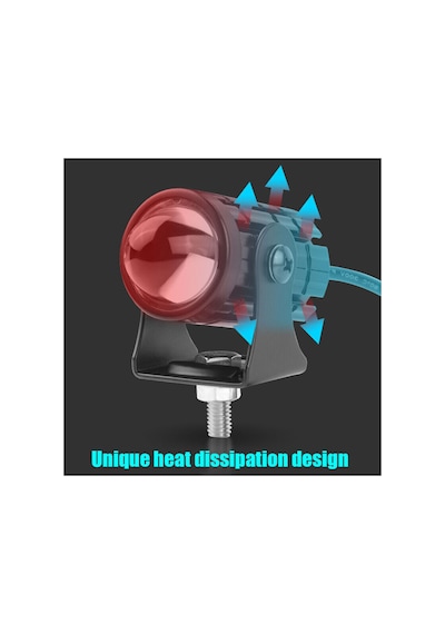 2 Adet Beyaz / Sarı Renkli Universal Motosiklet Sis Farı Mini Spot Lens Led Far Uyumlu