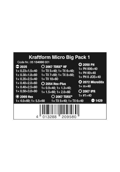 Wera Kraftform 25 li Mikro Tornavida Set 05134000001