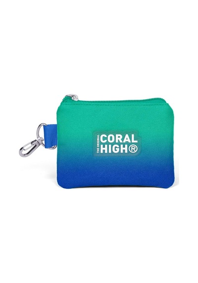 Coral High Kids Yeşil Saks Renk Geçişli Bozuk Para Çantası 21924 Yeşil - Mavi