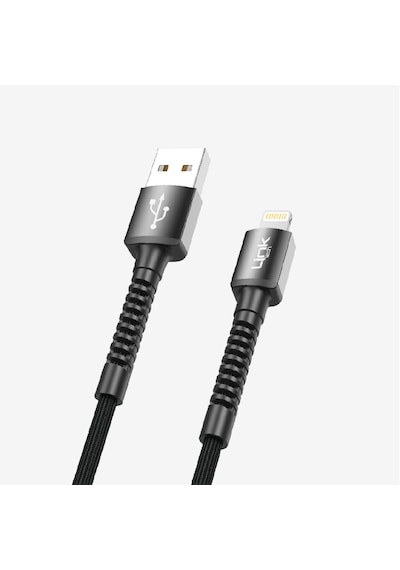 K550 Güvenli Ve Hızlı 1m Örgülü Metal Kafa Lightning Apple Uyumlu iPhone Şarj