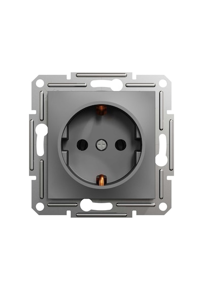 Schneider Electric EPH2900171-1 Asfora Topraklı Priz 16A Çerçeveli Antrasit