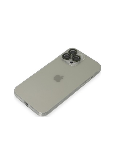 Apple iPhone Uyumlu  13 Pro Max Uyumlu Kılıf Luko Lens Silikon - Yeşil