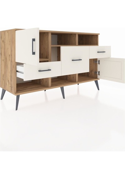 Hyperion Konsol 3 Raflı 3 Çekmeceli 2 Kapaklı 132x44x83 Çam-aytaşı Aytaşı Hyperion Konsol 3 Raflı 3 Çekmeceli 2 Kapaklı 132x44x83 Çam-aytaşı Aytaşı
