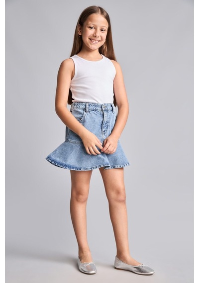 Defacto Mavi Mini Jean Etek Kız Çocuk H8885a826aunm28 Mavi-nm28