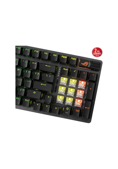 Asus Rog Strıx Scope Iı 96 Wl/nx Snow/abs/tr Wıreless Oyuncu Klavyesi 3 Farklı Bağlantı Türkçe Tuş Dizilimi 2.4ghz Rf, Bluetooth, Kablolu Rog Nx Sno