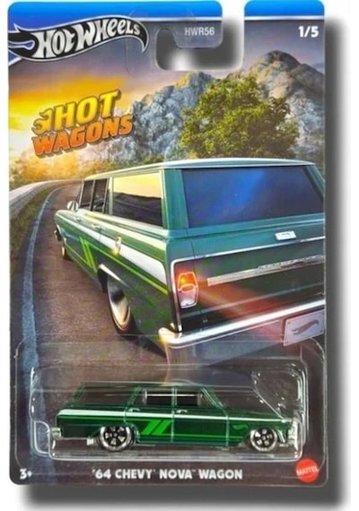Hot Wheels Premium Hot Wagons '64chevy Nova Wagon Hrr89