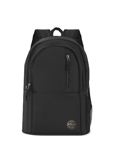 Pologrand London Orijinal Unisex Geniş Hacimli Çok Gözlü Su Geçirmez Lise Ortaokul İlkokul İçin Büyük Okul Çantası Siyah