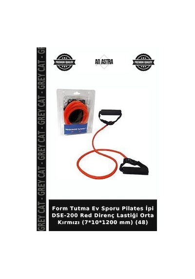 Form Tutma Ev Sporu Pilates İpi Dse-200 Red Direnç Lastiği Orta Kırmızı 7 10 1200 Mm 48