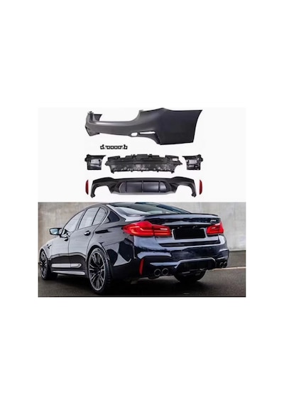 Bmw 5 Serisi G30/38 M5 Arka Tampon Komple Set 2018-2020 Arası Uyumlu