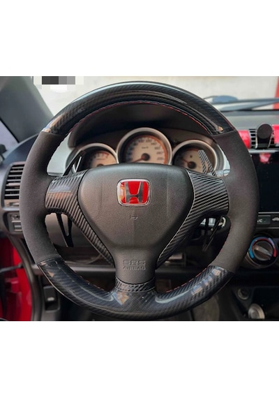 Honda Civic İes Makyajlı Fd6 Fb7 Fc5 Uyumlu 2006-2012/ 2012-2016 Kırmızı Direksiyon Logosu