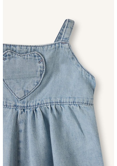 Defacto Kız Bebek Aplike Jean Tulum H6583a526hsnm39 Mavi-nm39