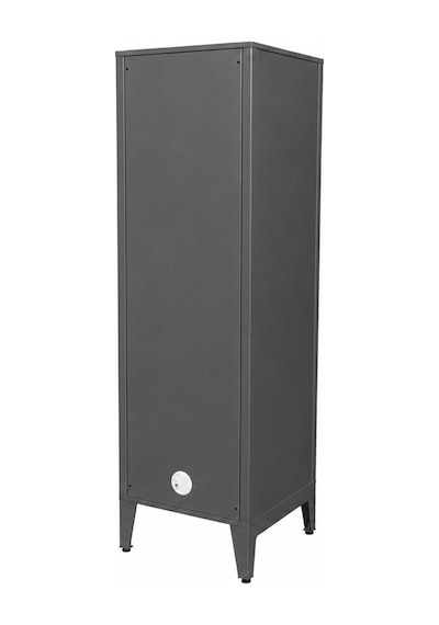 Alfafonet Ziglat Serisi Kilitli Metal Home Office Dolabı %70 Perfore Kapaklı Antrasit Gri Ral 7016 450x1500x450 Mm
