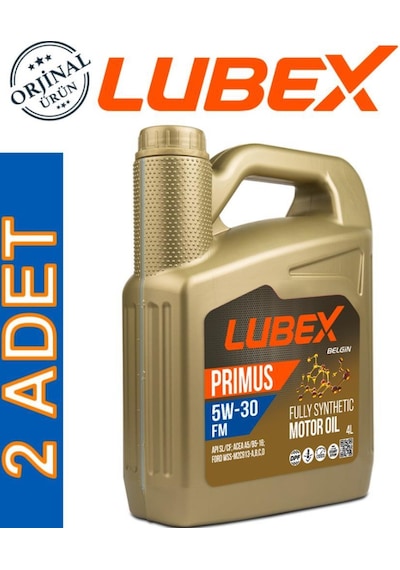 Lubex Primus Fm 5W-30 Tam Sentetik Motor Yağı 2 x 4 L