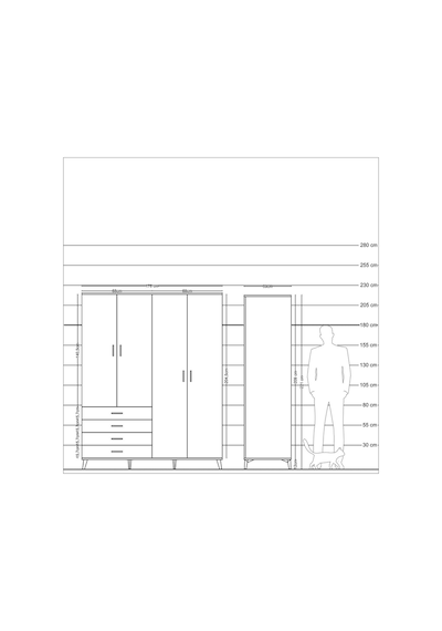 Kronos Gardrop 6 Raflı 4 Çekmeceli Tek Askılı 176x59x221 Antrasit-çam/antrasit Çam/antrasit Kronos Gardrop 6 Raflı 4 Çekmeceli Tek Askılı 176x59x221 Antrasit-çam/antrasit Çam/antrasit
