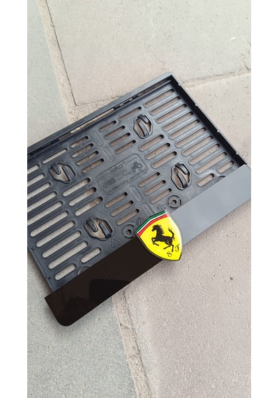 Ferrari Logo Uyumlu Motor Plakalık Motorsiklet Plakalık Lazer Kesim Plakalık Ferrari Plakalık