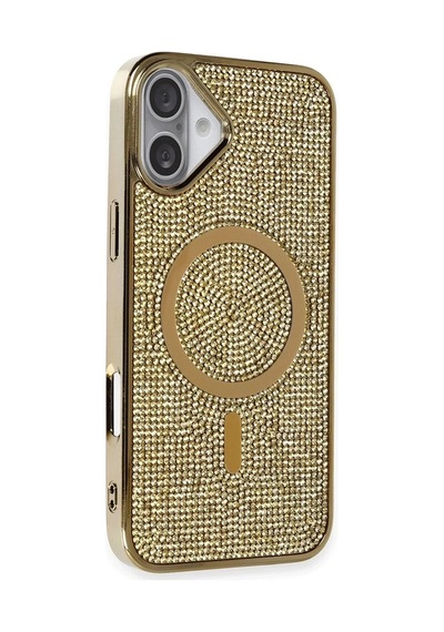 Durukar Apple, Uyumlu iPhone 16 Plus Kılıf Helen Magsafe Kapak - Gold