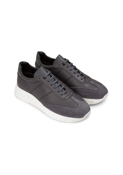Deery Hakiki Deri Gri Erkek Sneaker Ayakkabı - 01961Mgrıp01 Gri