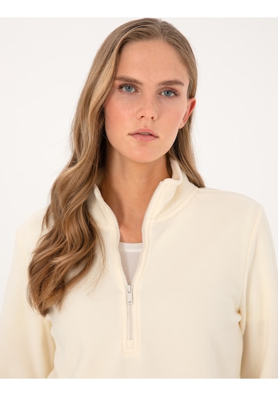 Pierre Cardin Kadın Ekru Sweatshirt 50316333-vr019 Ekru