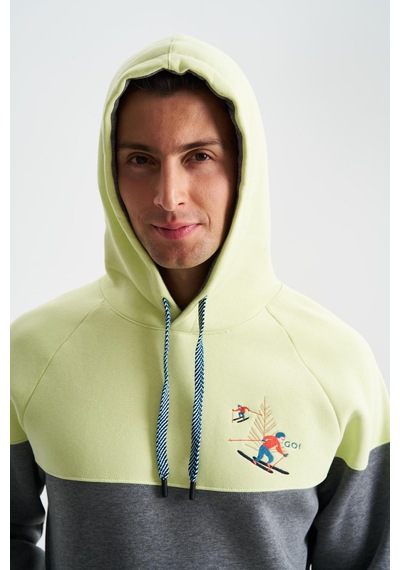 AR-MA Arma Erkek Pamuklu Regular Fit 3 İplik Şardonlu Kanguru Cepli Sweatshirt 001