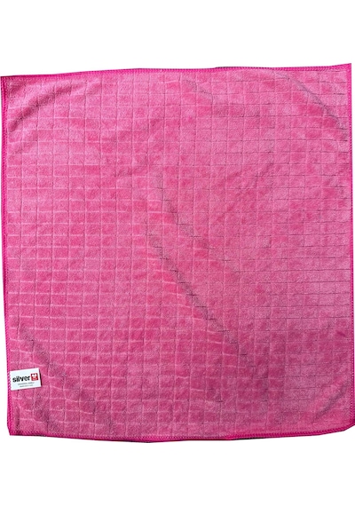Silver Home Kareli Mikrofiber Temizlik Toz Cam Bezi 55 G 10'lu 40 x 40 CM
