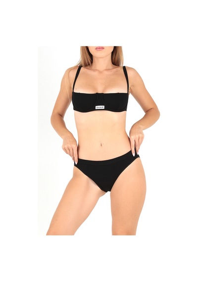 Doremi Seamless Kapsız Straplez Wire Sütyen Siyah-75 siyah