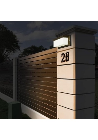 Bahçe Aydınlatması Led Işık 12w Led Aydınlatma Zita Ultra Şapkalı Bahçe Duvar Aplik Su Geçirmez Beyaz Işık - 6500k Diğer