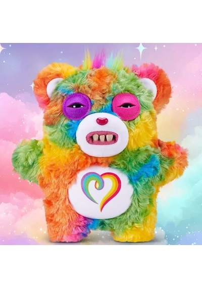 Fuggler Care Bears Togetherness Bear Gökkuşağı Peluş Oyuncak - 22.5 Cm Çok Renkli