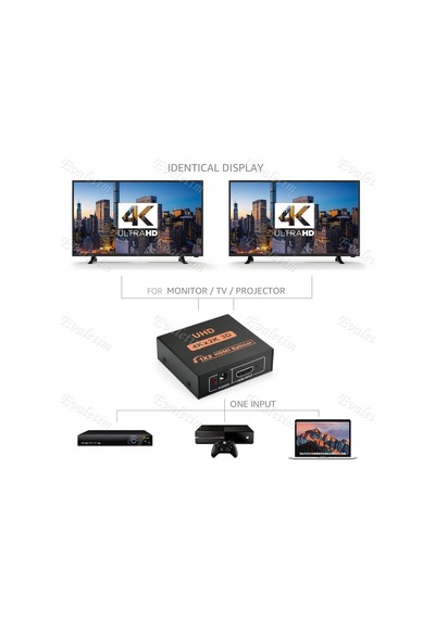2 Port Uhd 4K Hdmi Splitter 4435P Switch Çoklayıcı Çoğaltıcı Çokl
